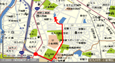 当時の地図とは少し違いますけど～菌ちゃんのパニックルート